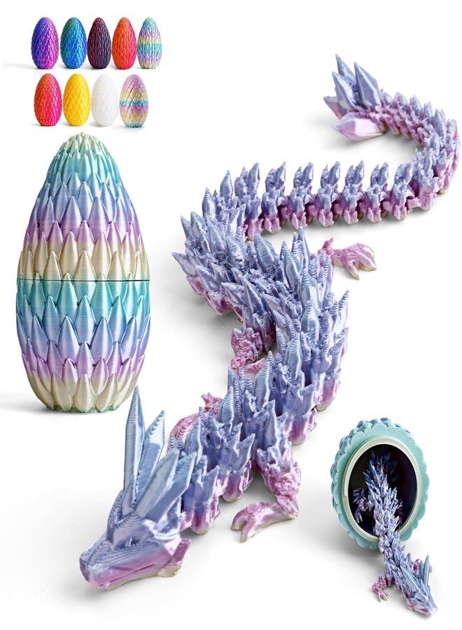 Cessfle 【2025 Updated】 12" 3D Printed Dragon Egg, Cool 3D Printed Crystalynx Dragon Egg, 3-d Fidget Dragons for 5-7 4-6 8-12 Year Old Boys Kid Girls Teen Adult, Christmes Ornaments & Stocking Stuffers - Image 1